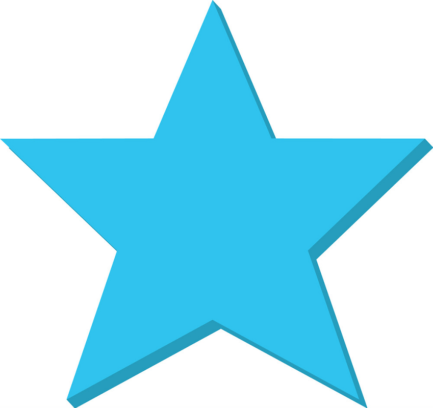 Blue star clipart