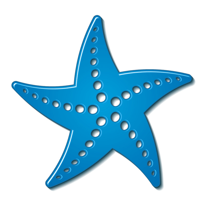 Blue starfish clipart