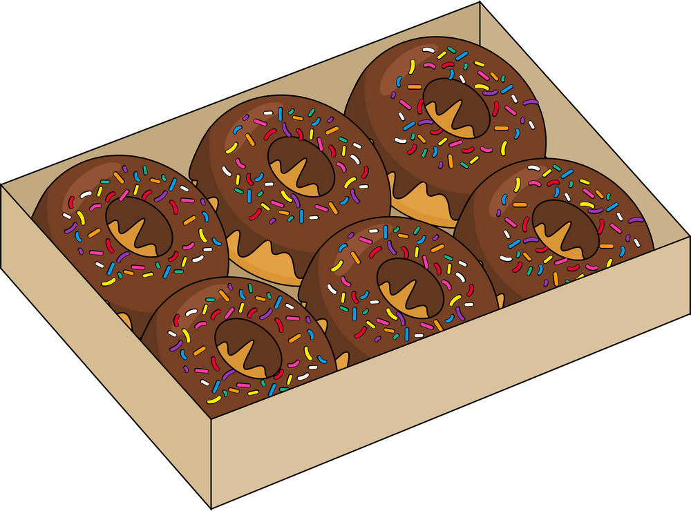 Box of donuts clipart