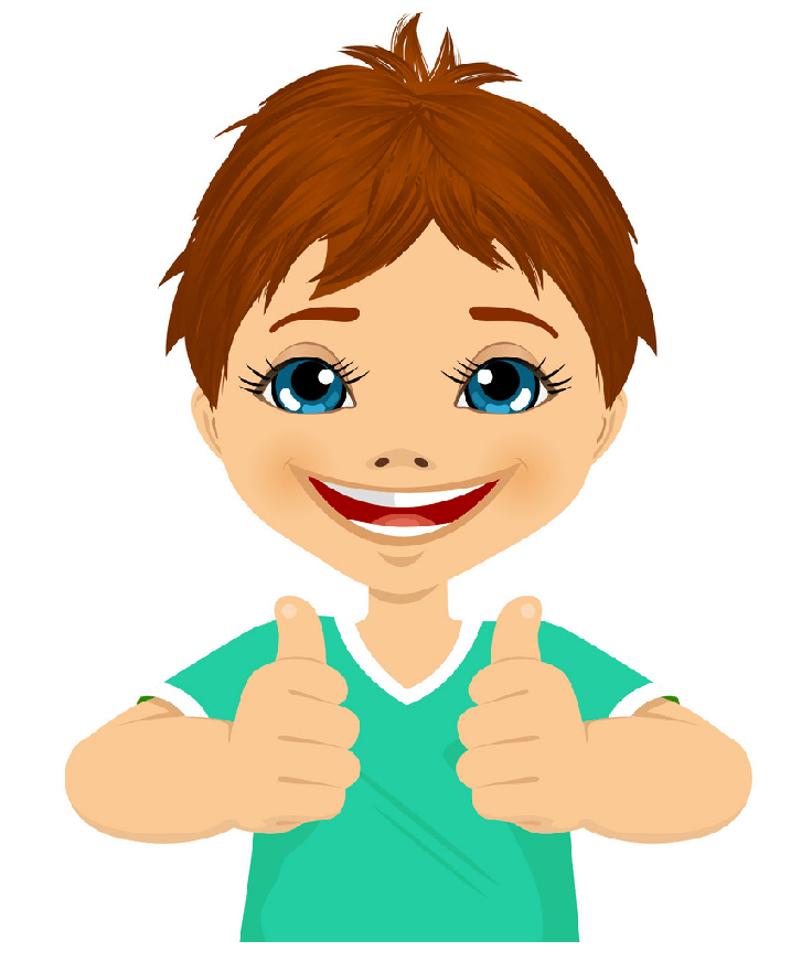 Boy thumbs up clipart