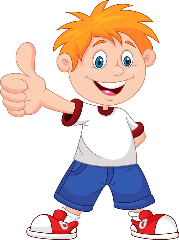 Boy with thumb up clipart 1