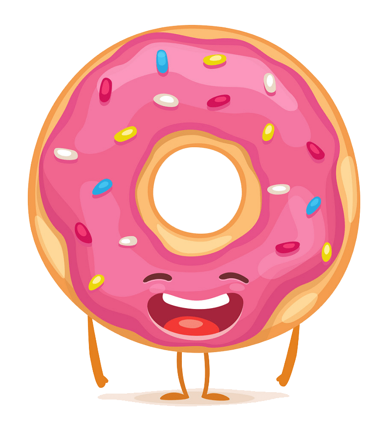 Cartoon donut clipart transparent