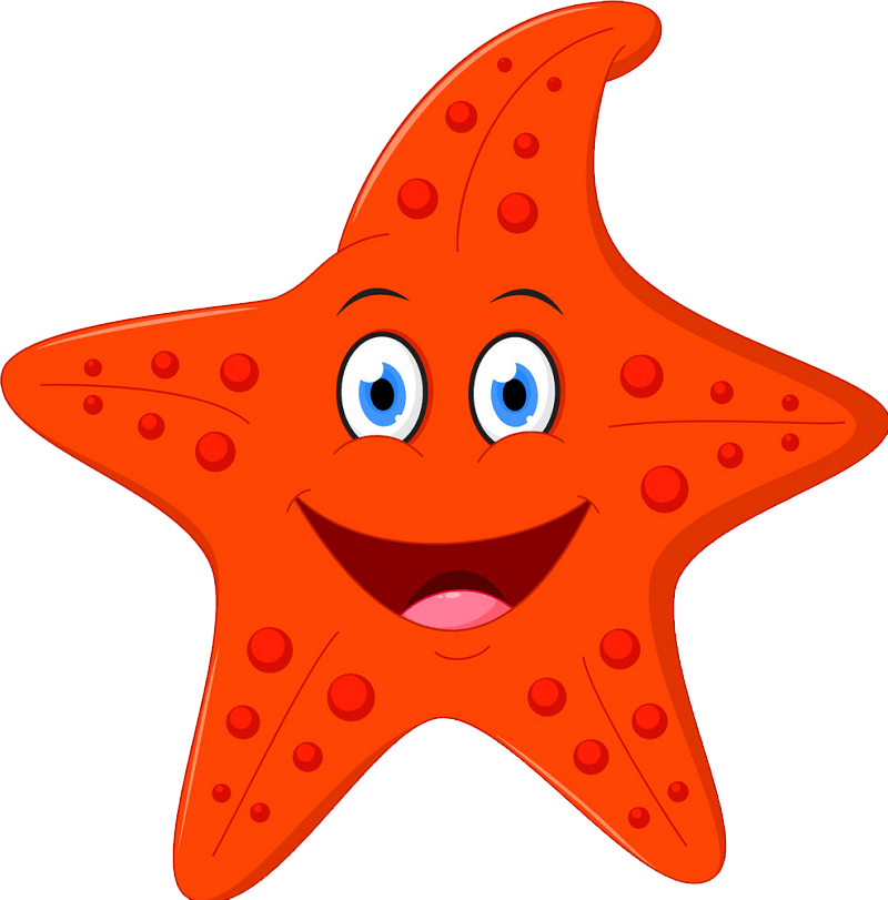 Cartoon starfish clipart transparent 2