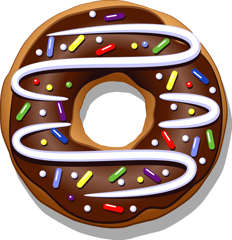 Chocolate donut clipart transparent