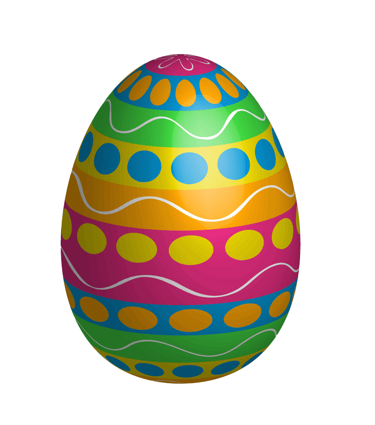 Colorful Easter Egg clipart transparent