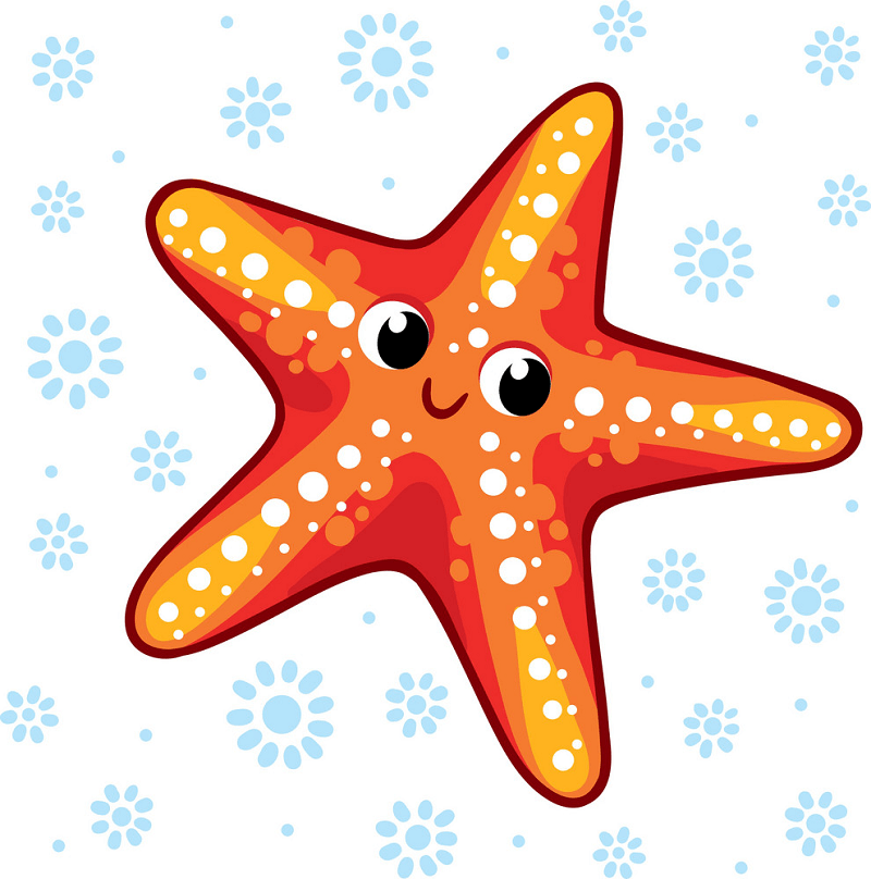 Cute starfish clipart