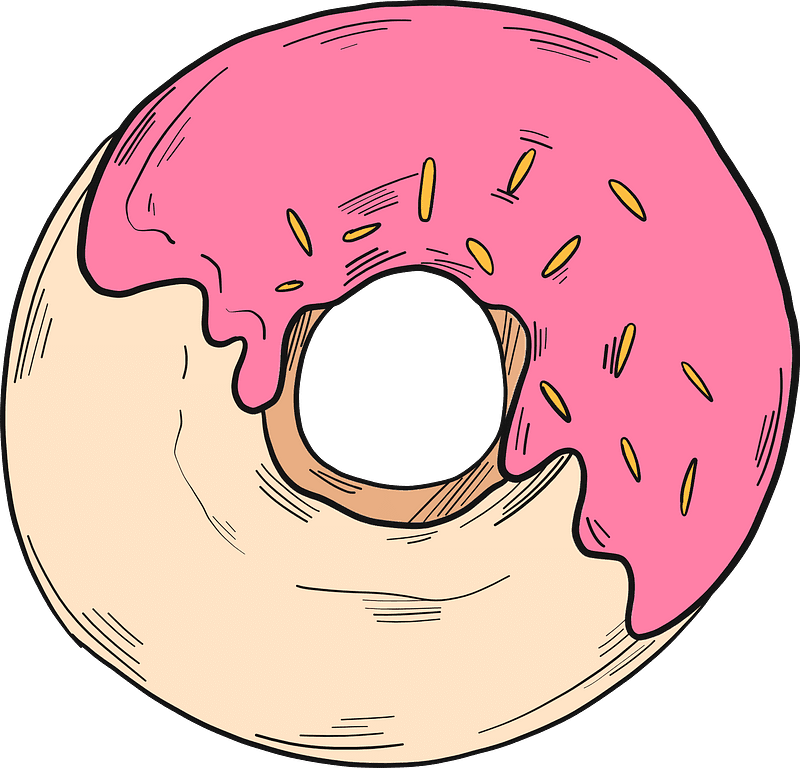 Donut clipart transparent background 2