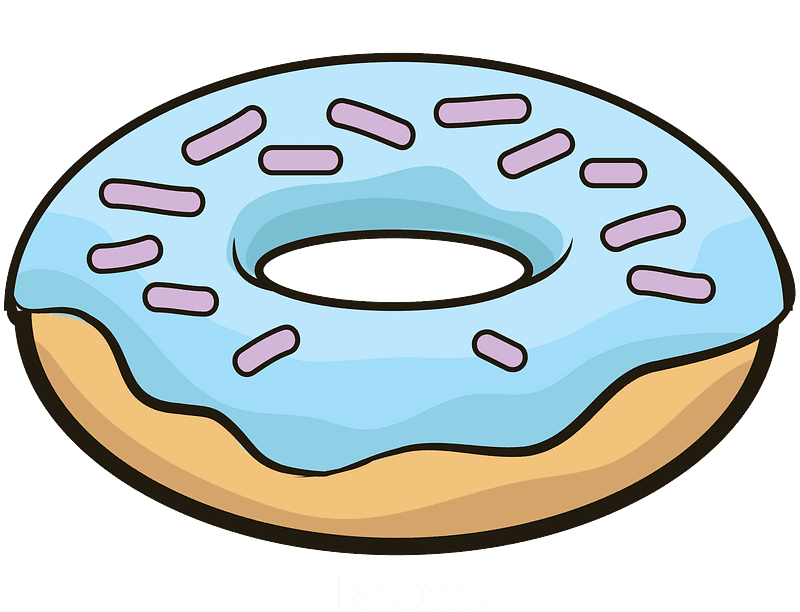 Donut clipart transparent for kid