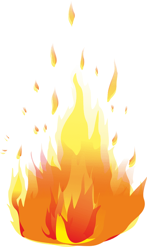 Fire clipart transparent for kid