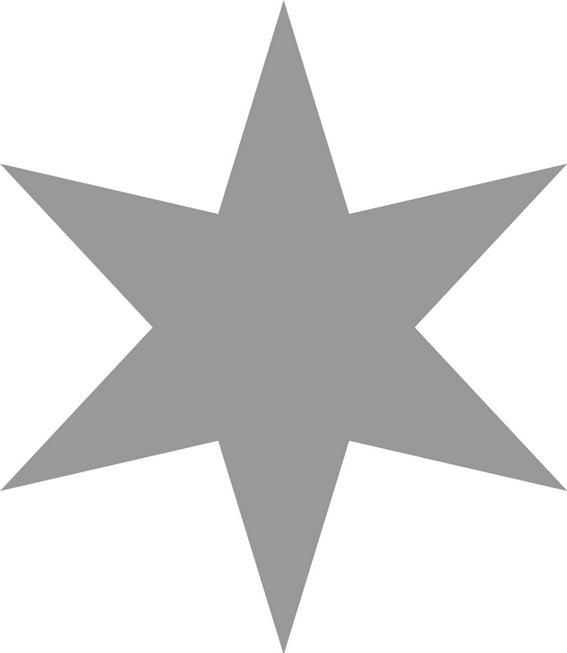 Gray six-pointed star png