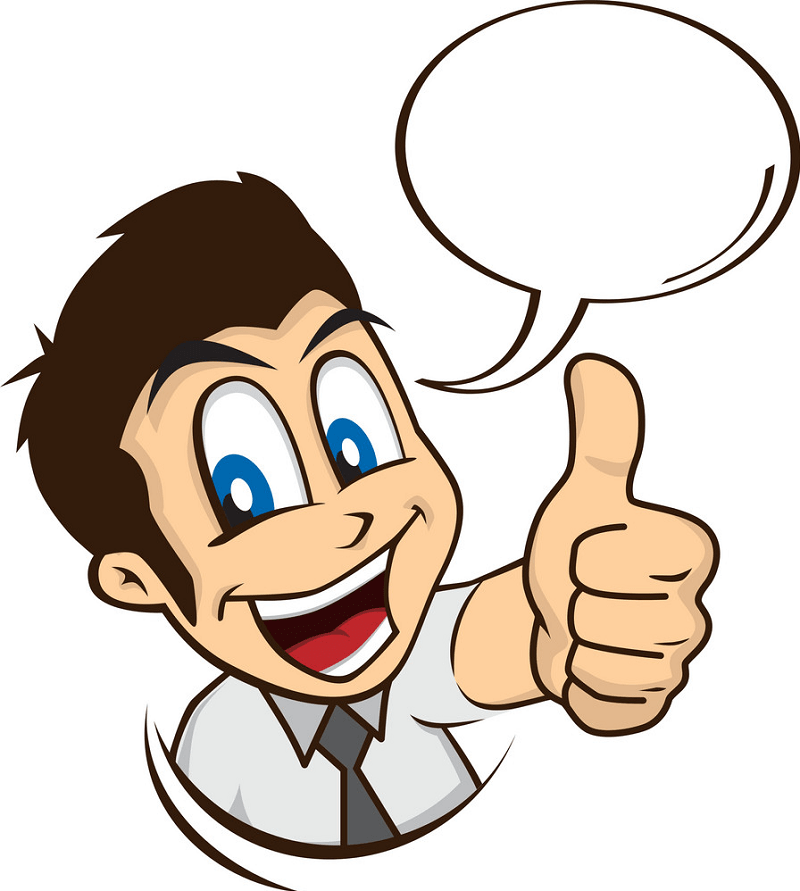 Guy with thumbs up clipart