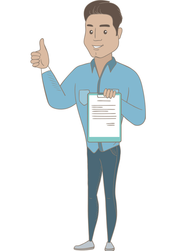 Man showing thumb up clipart