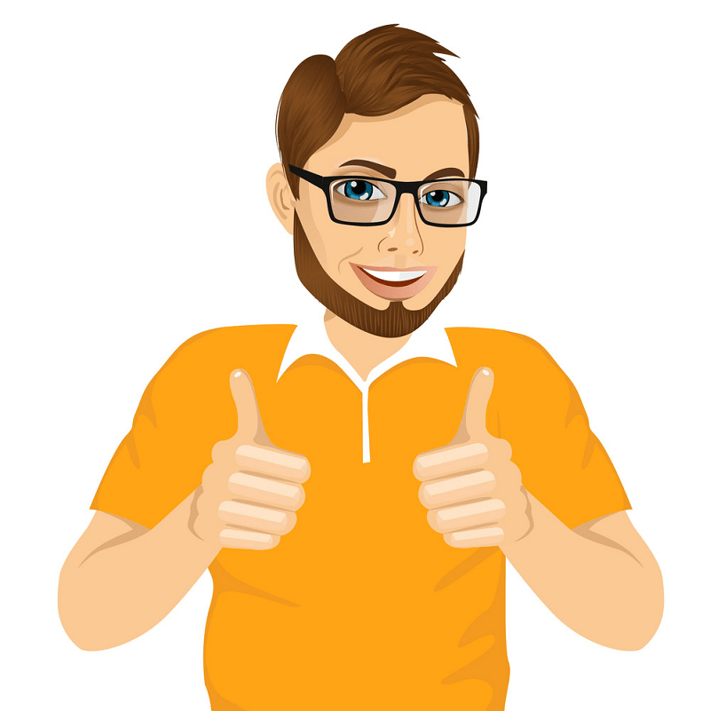 Man showing thumbs up png