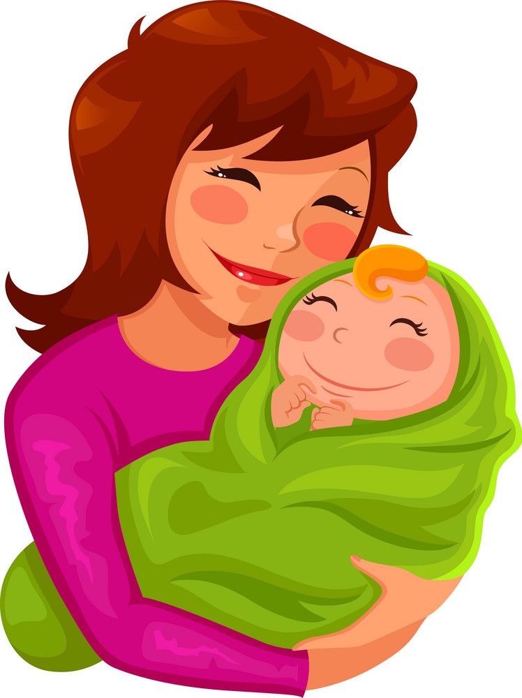 Mom and baby clipart
