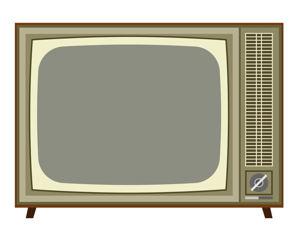 Old analog TV clipart transparent