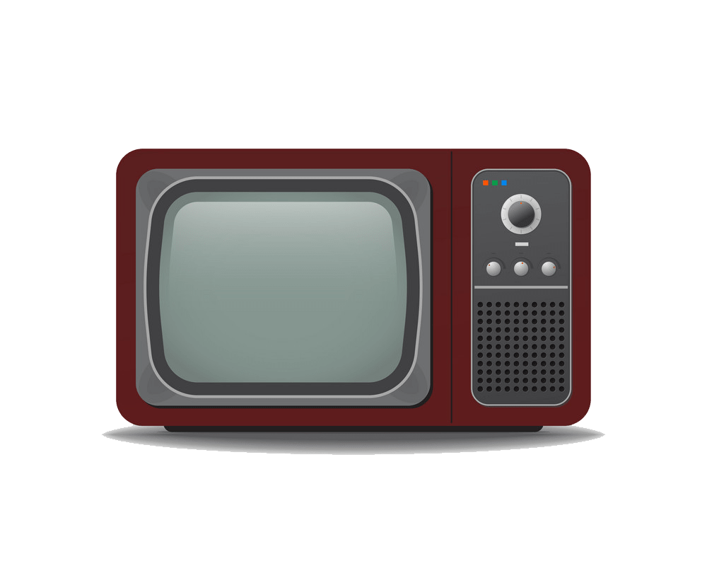 Old style TV clipart transparent