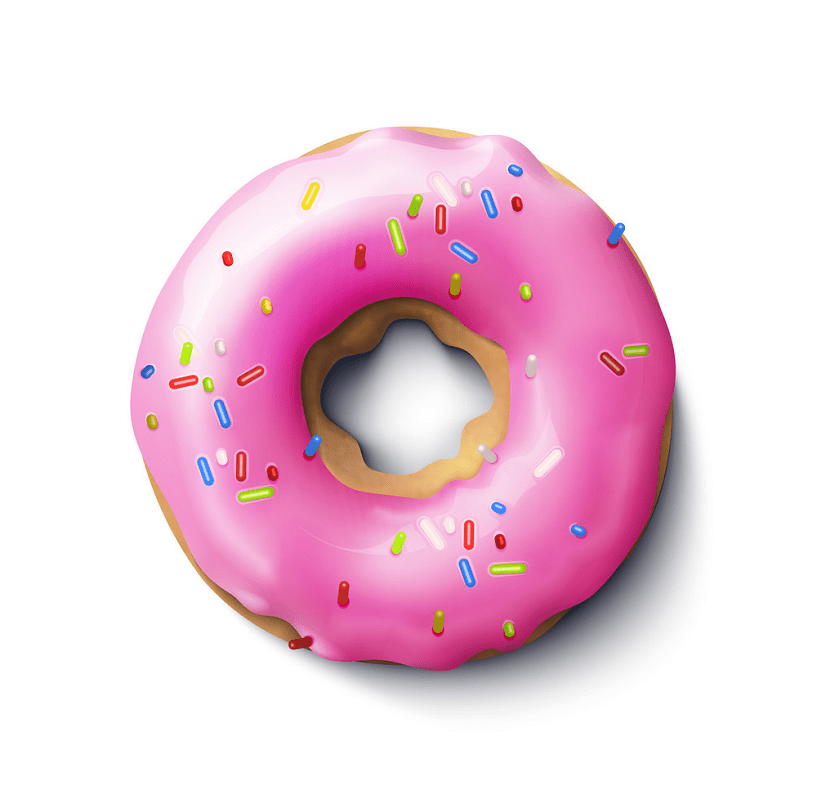 Realistic donut clipart