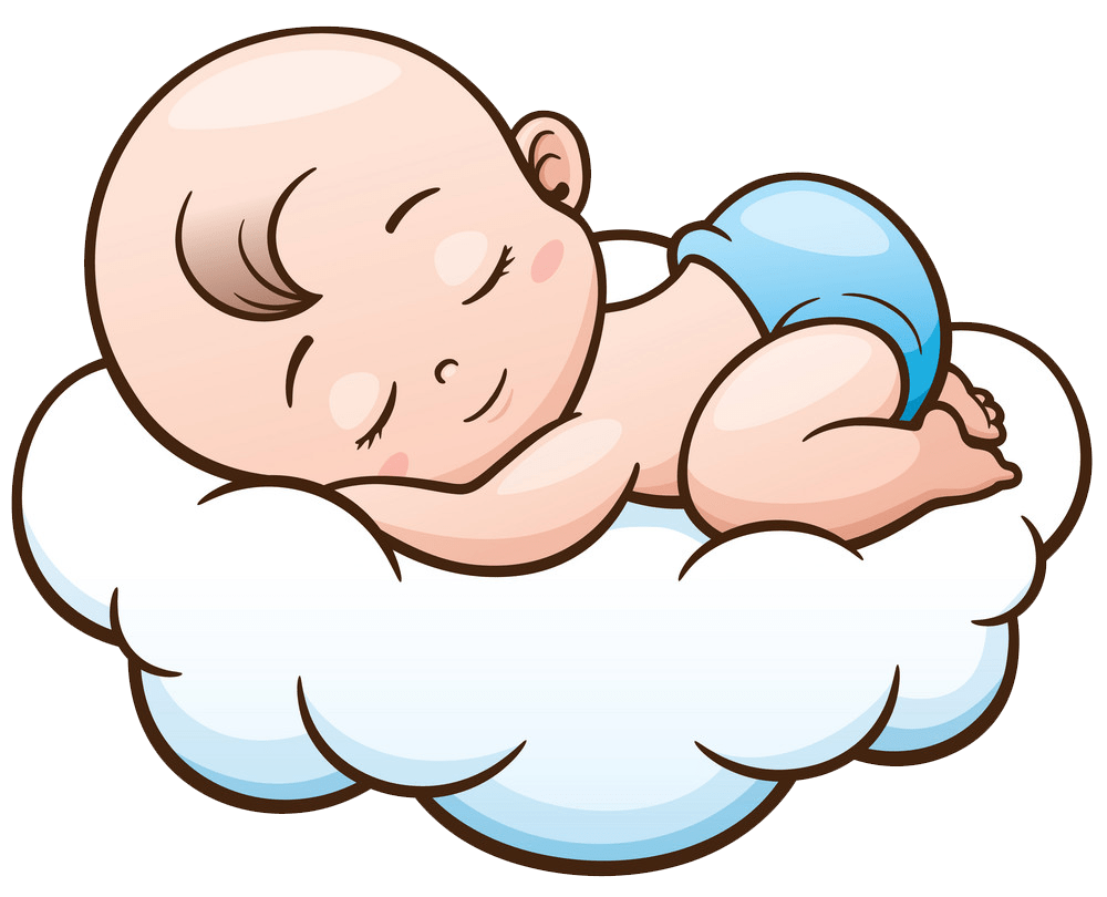 Sleeping baby clipart transparent