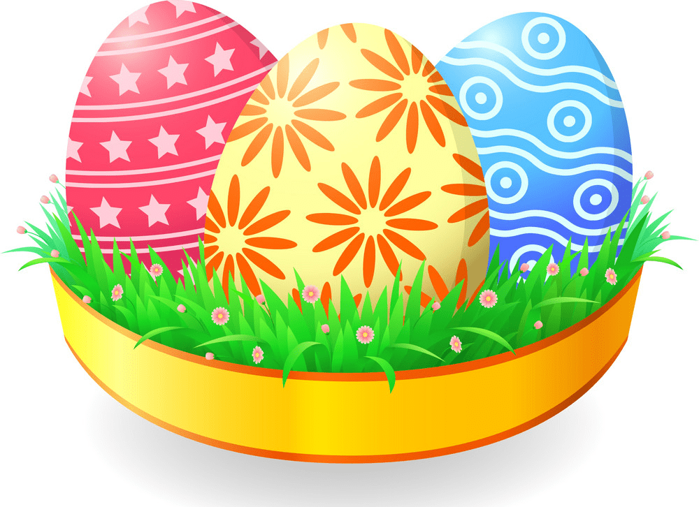 Three Easter Eggs clipart