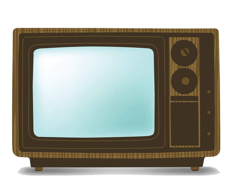 Wooden TV clipart transparent