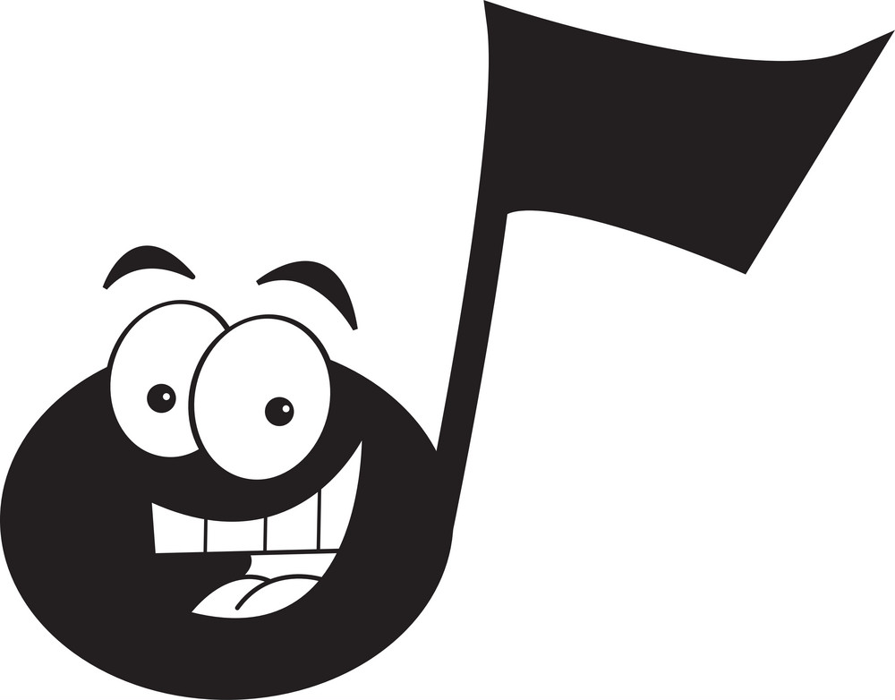 cartoon music note clipart png