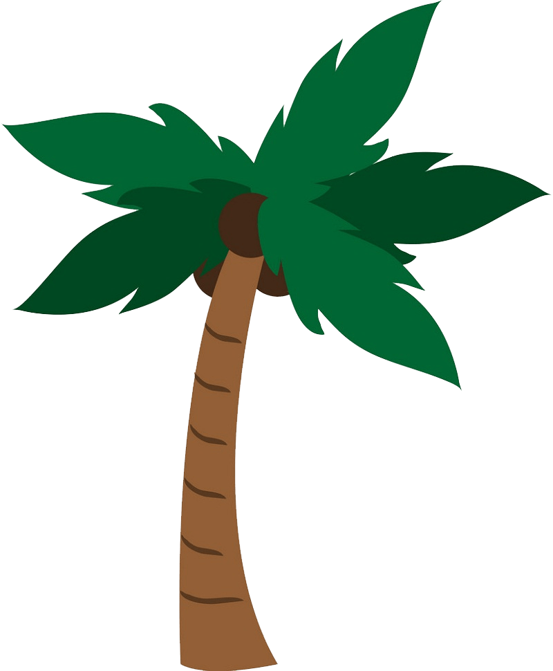 coconut palm tree clipart transparent 1