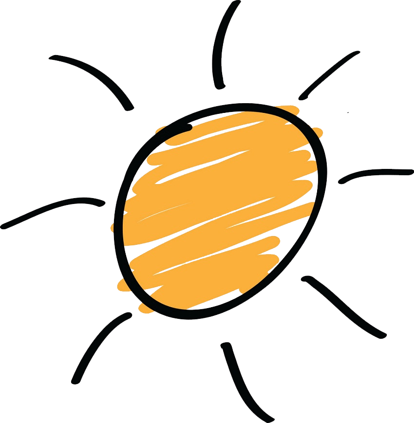 drawing sun clipart transparent
