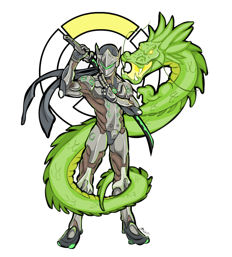 genji and dragon overwatch transparent