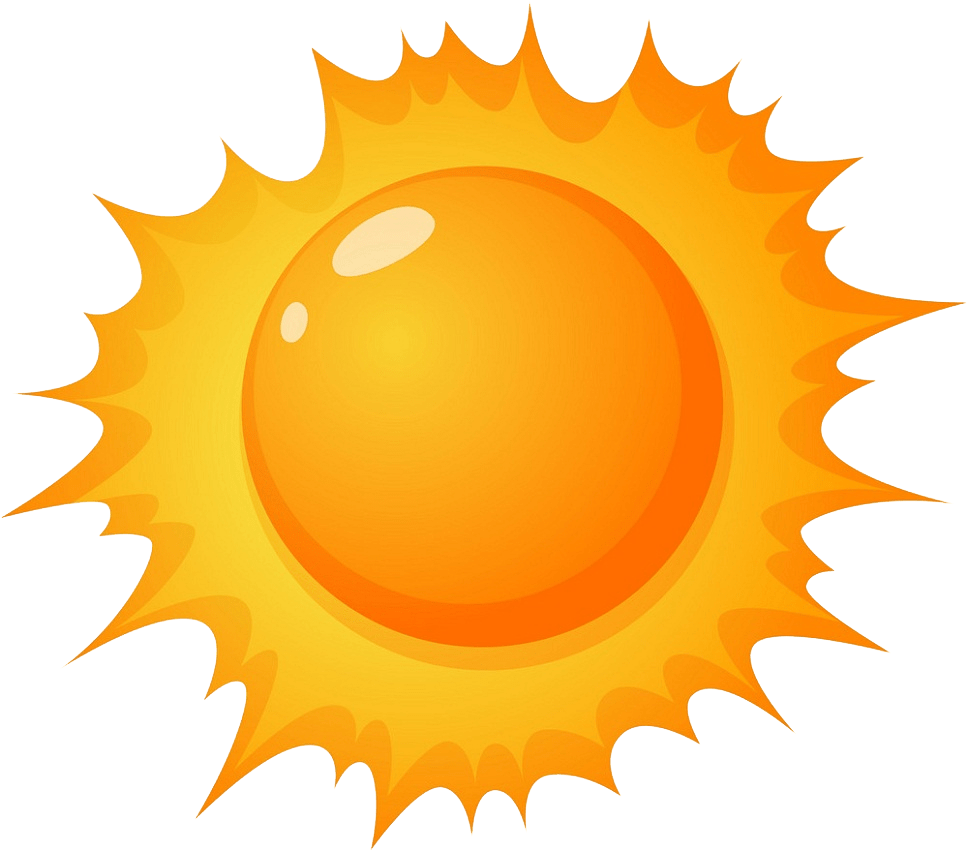 hot sun clipart transparent