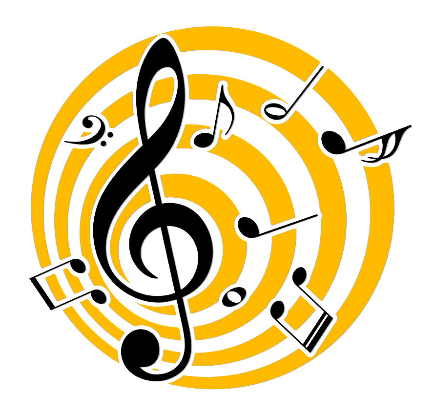 logo with music notes clipart transparent