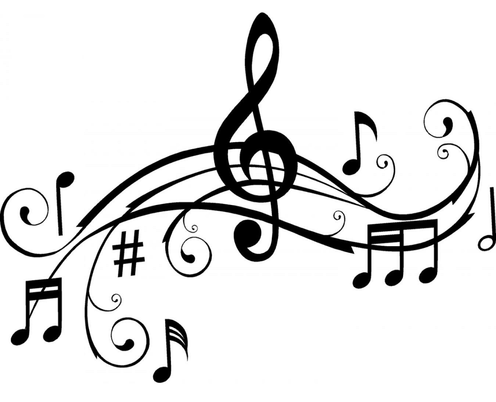 music notes clipart black and white 1