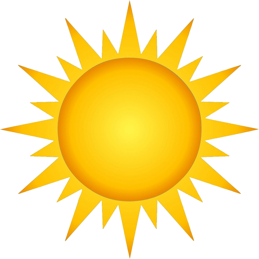 summer hot sun clipart transparent