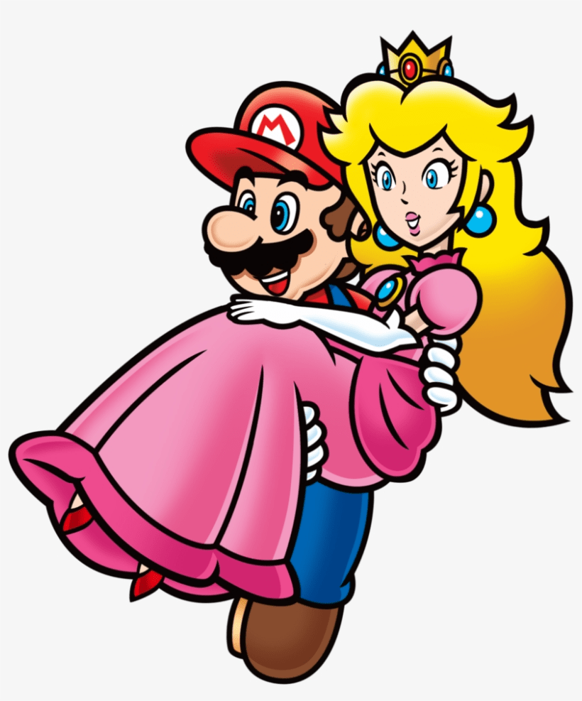 super mario carrying peach png