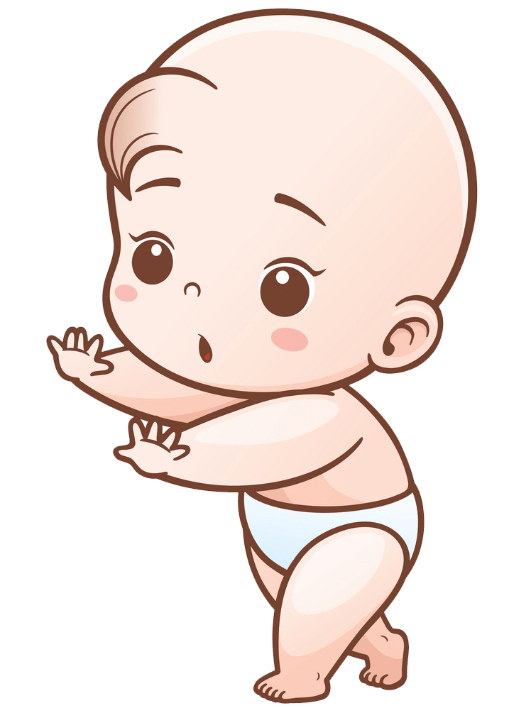 walking baby clipart transparent