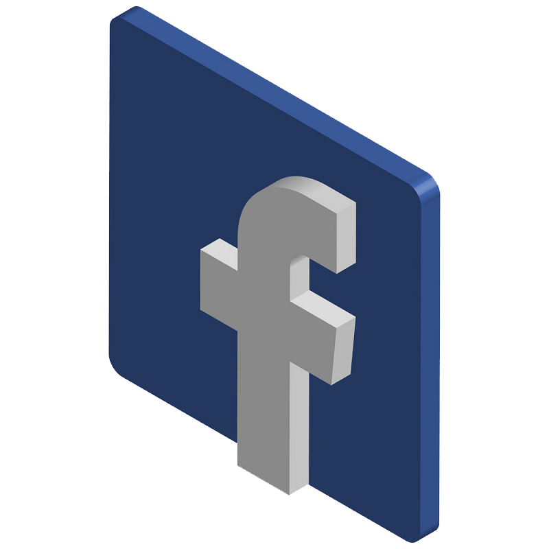 3D Icon Facebook clipart transparent