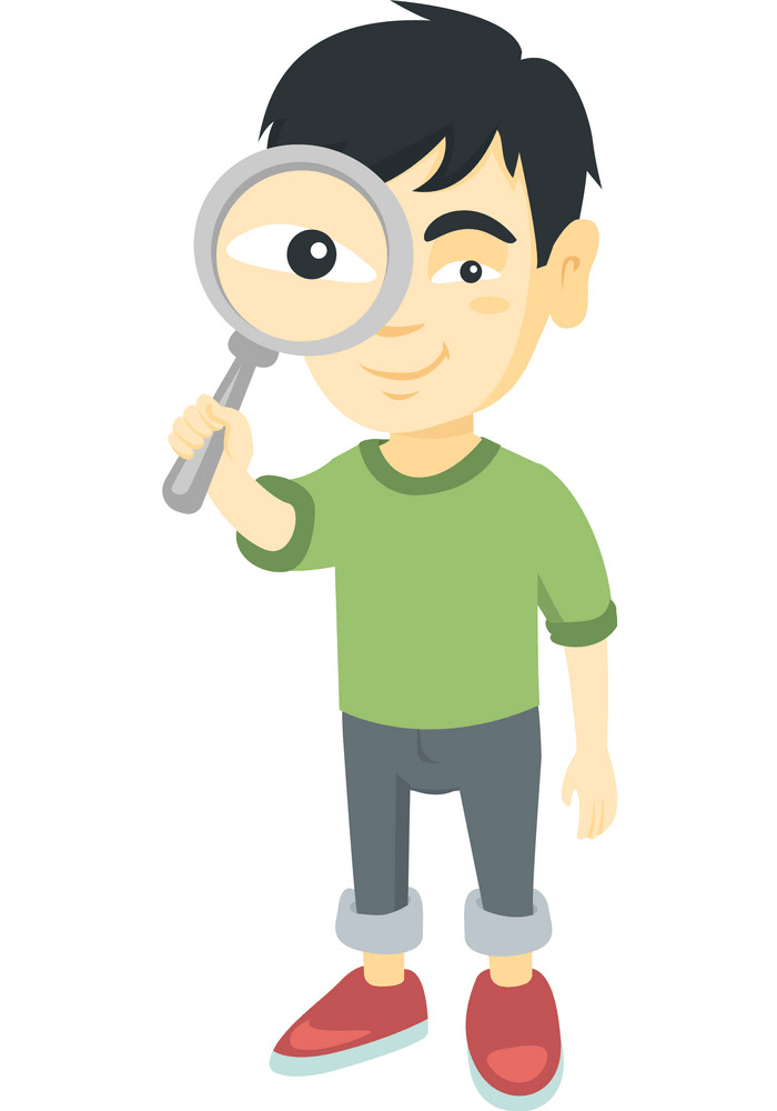 A Guy with Magnifying Glass png