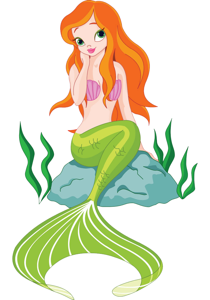 Beautiful Mermaid clipart transparent
