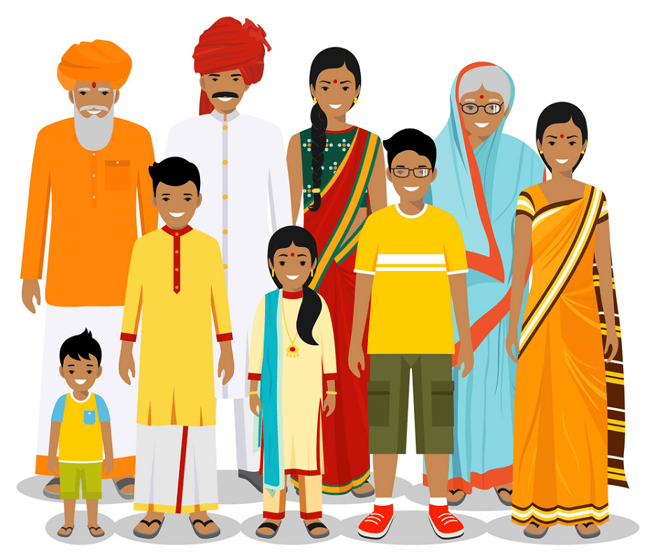 Big Indian Family png