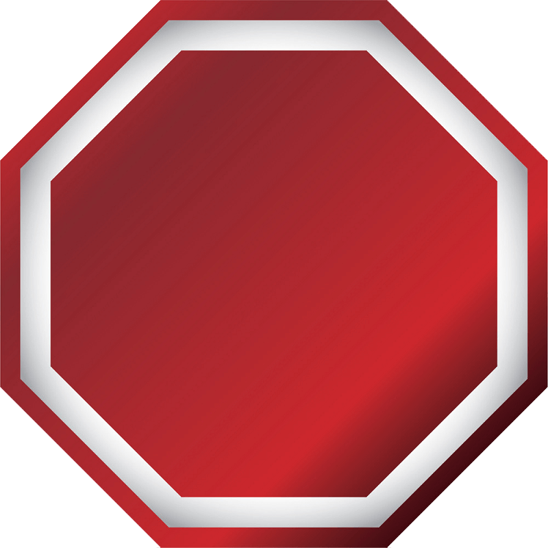 Blank Stop Sign clipart transparent