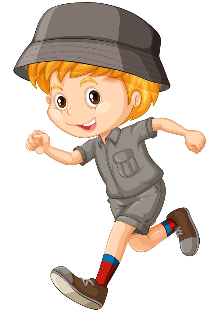 Boy in Camping Outfit clipart transparent
