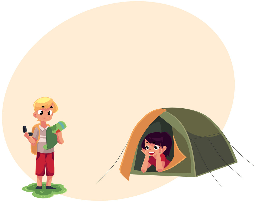 Couple Camping clipart