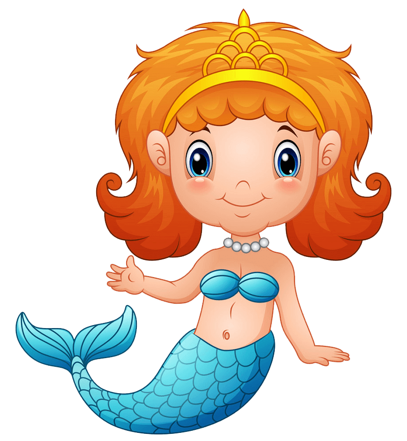 Cute Little Mermaid clipart transparent