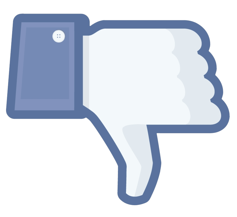 Facebook Dislike Thumb clipart transparent