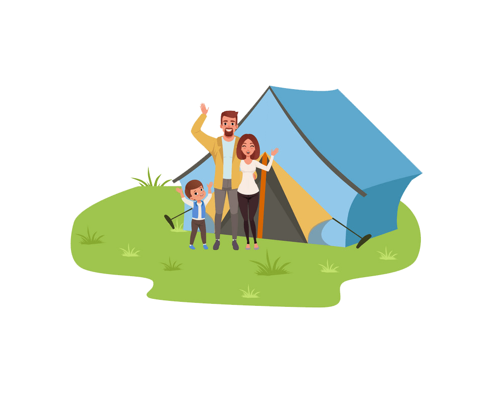Family Camping clipart transparent