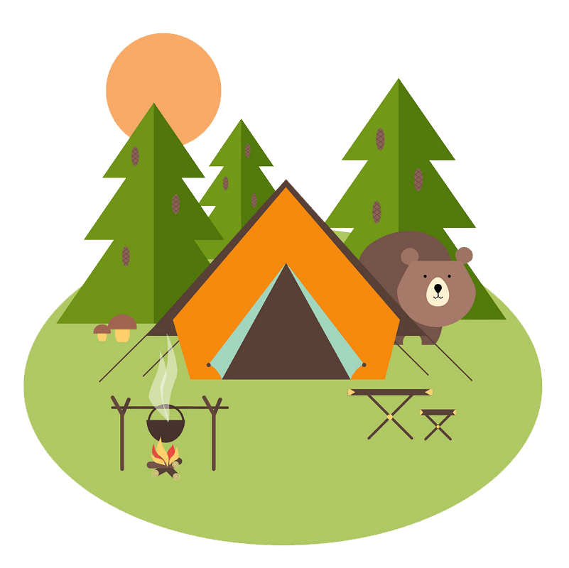 Forest Camping clipart transparent