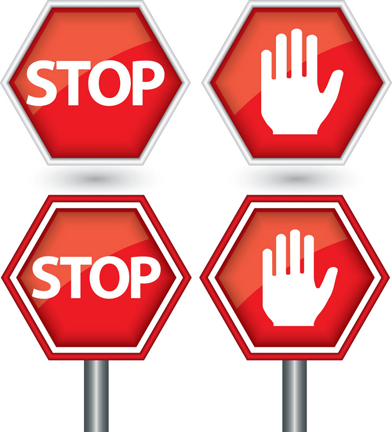 Four Stop Signs clipart