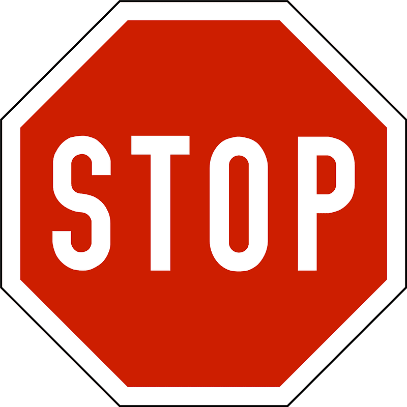 Free Stop Sign clipart picture