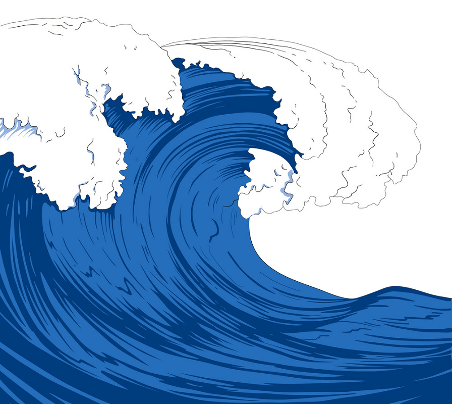Giant Sea Waves clipart