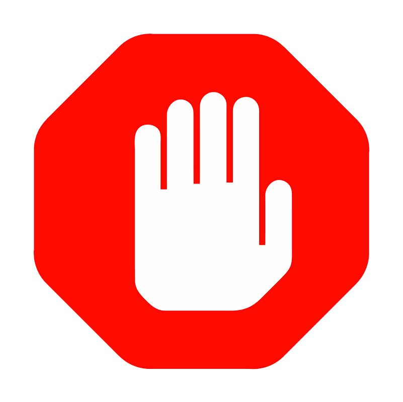 Hand Stop Sign clipart transparent