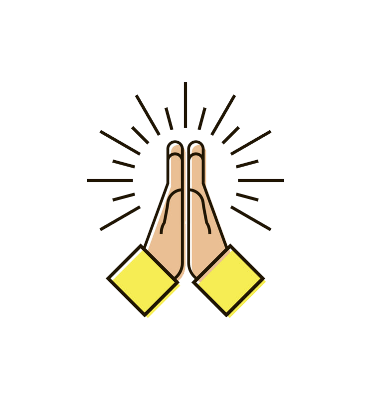Icon Praying Hands transparent clipart 1